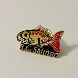 BC Salmon British Columbia Canada Pin